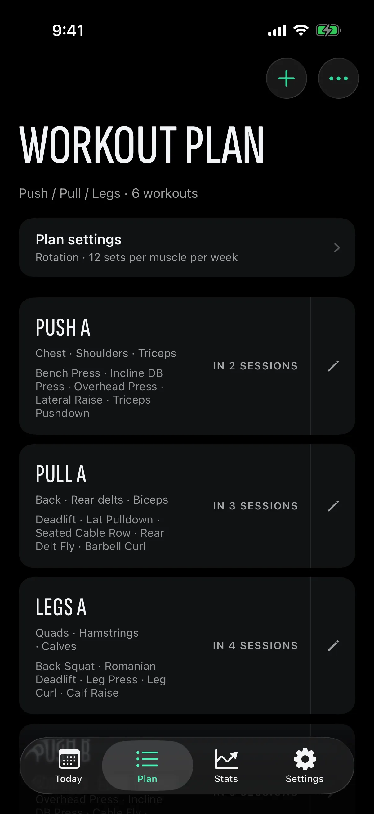 Plan: your split, in rotation or on weekdays